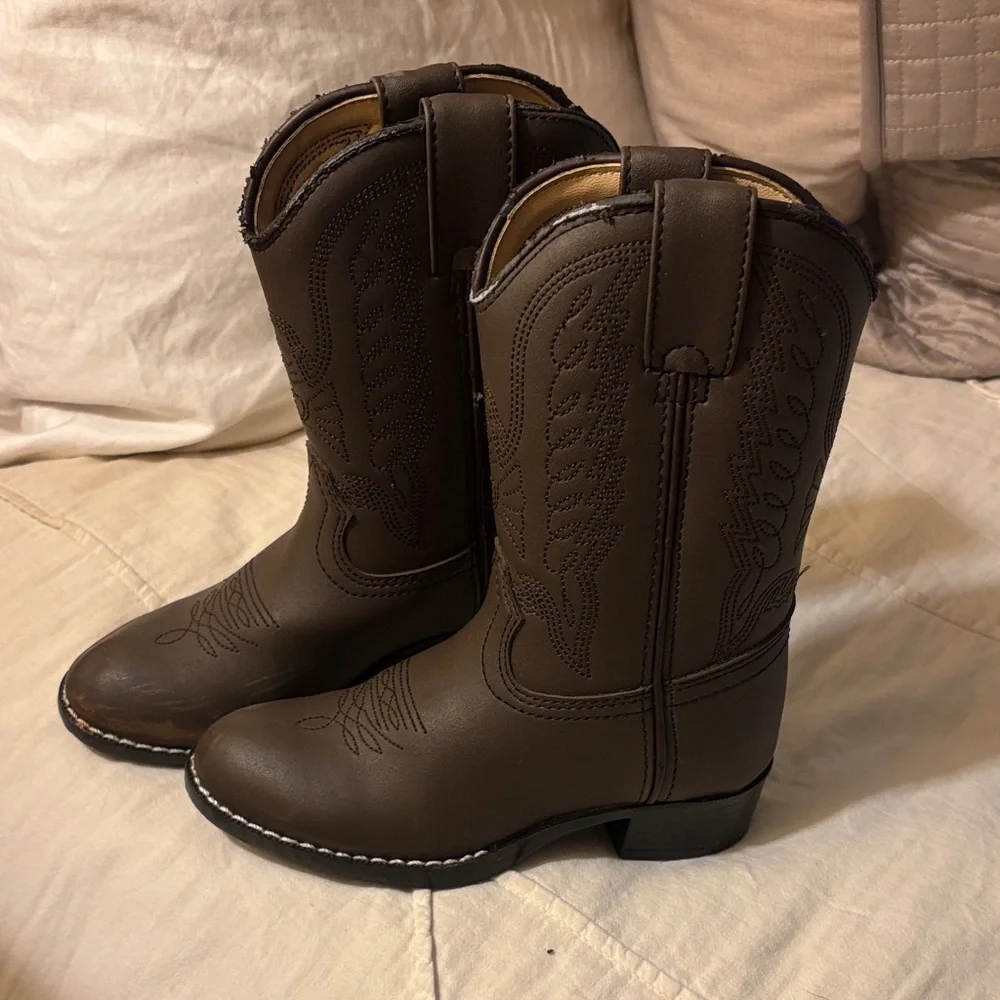 Durango Brown Kids Western Cowboy Boots